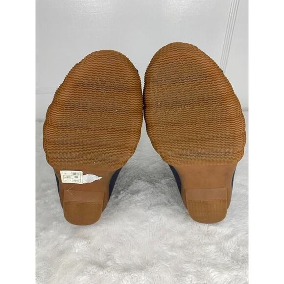 Skechers Womens Duck Boots Quilted Burgundy & Navy Waterproof Rubber Size 7 - Picture 8 of 8